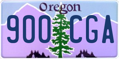 OR license plate 900CGA