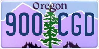 OR license plate 900CGD