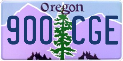 OR license plate 900CGE