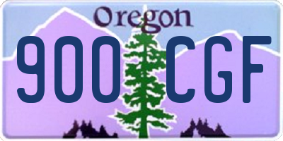 OR license plate 900CGF