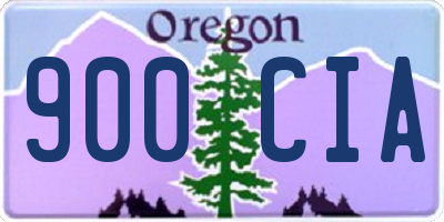 OR license plate 900CIA
