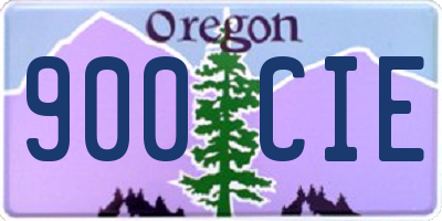 OR license plate 900CIE