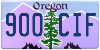 OR license plate 900CIF