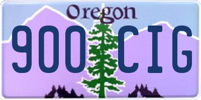 OR license plate 900CIG