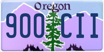 OR license plate 900CII