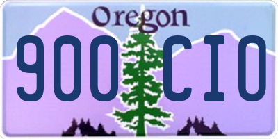 OR license plate 900CIO