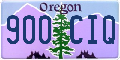 OR license plate 900CIQ