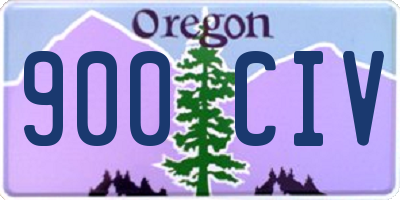 OR license plate 900CIV