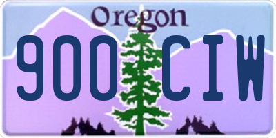 OR license plate 900CIW