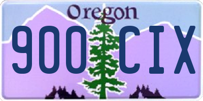 OR license plate 900CIX
