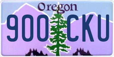 OR license plate 900CKU