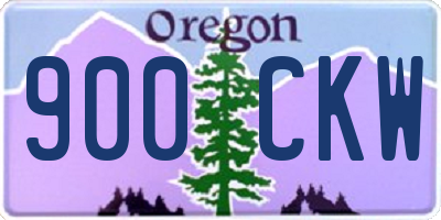 OR license plate 900CKW