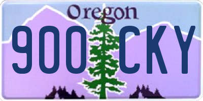 OR license plate 900CKY