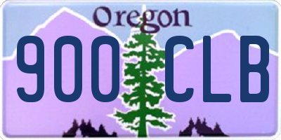 OR license plate 900CLB