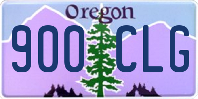 OR license plate 900CLG