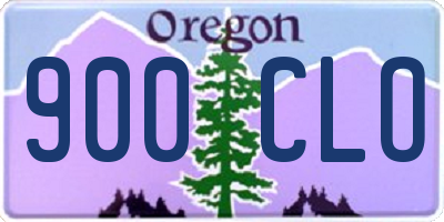 OR license plate 900CLO
