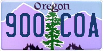 OR license plate 900COA
