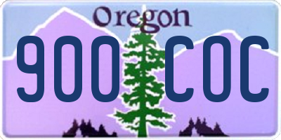 OR license plate 900COC