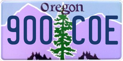 OR license plate 900COE