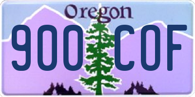 OR license plate 900COF