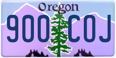 OR license plate 900COJ