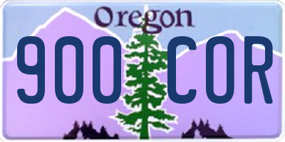 OR license plate 900COR