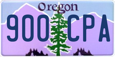 OR license plate 900CPA