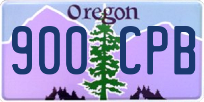 OR license plate 900CPB