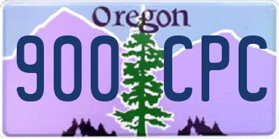 OR license plate 900CPC