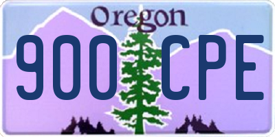 OR license plate 900CPE