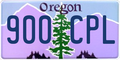 OR license plate 900CPL