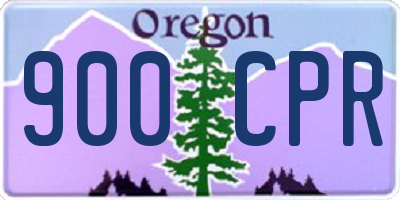 OR license plate 900CPR