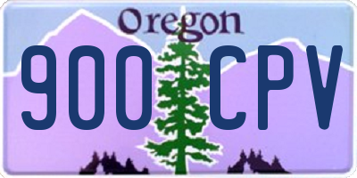 OR license plate 900CPV