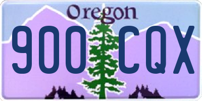 OR license plate 900CQX