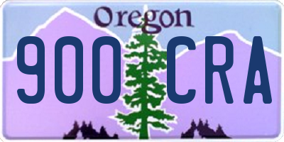OR license plate 900CRA