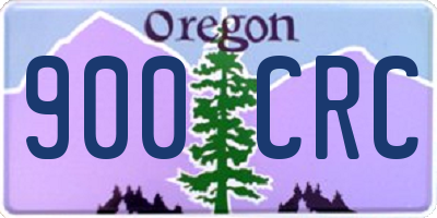 OR license plate 900CRC
