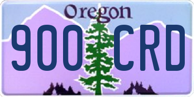 OR license plate 900CRD