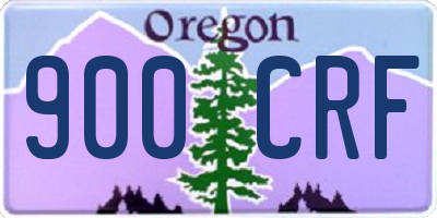 OR license plate 900CRF