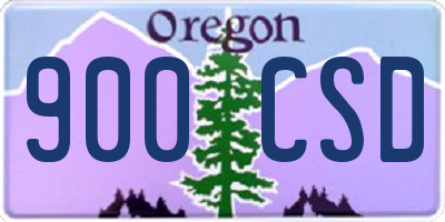OR license plate 900CSD
