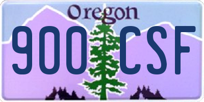 OR license plate 900CSF