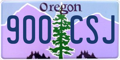 OR license plate 900CSJ