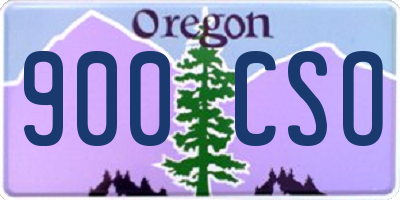 OR license plate 900CSO