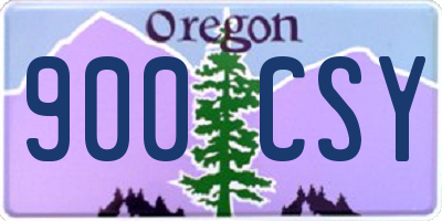 OR license plate 900CSY