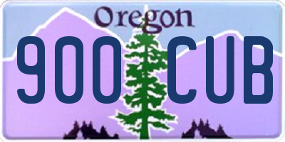 OR license plate 900CUB