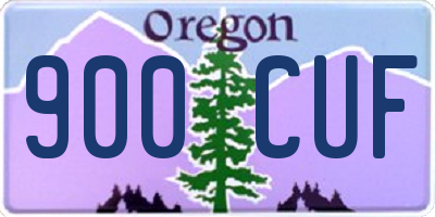 OR license plate 900CUF