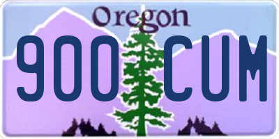 OR license plate 900CUM