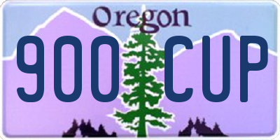 OR license plate 900CUP