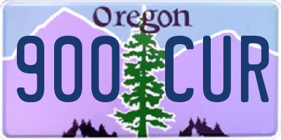 OR license plate 900CUR