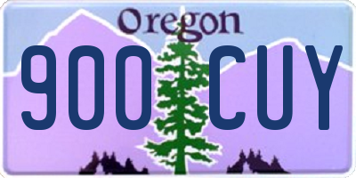 OR license plate 900CUY
