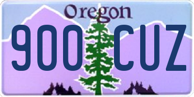 OR license plate 900CUZ
